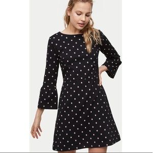 LOFT Bloom Knit Bell Sleeve Dress
